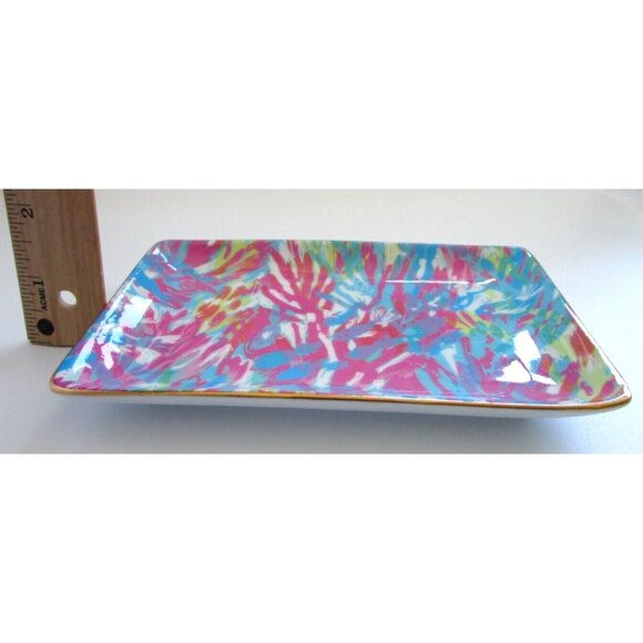 Lilly Pulitzer Trinket Dish - Rectangle Jewelry Tray - Colorful Tropical Fish - Picture 10 of 10